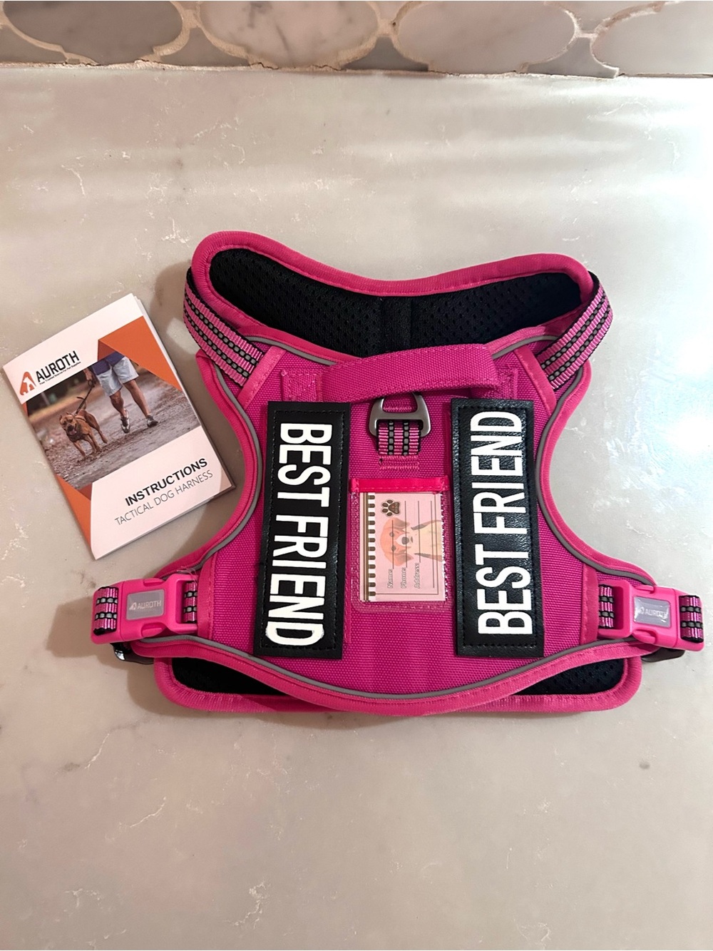 Auroth Best Friend Pink Dog Harness